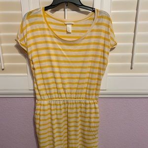 H&M Yellow Striped Dress